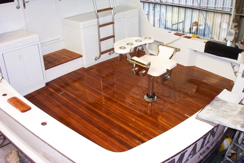 Teak cockpit decking